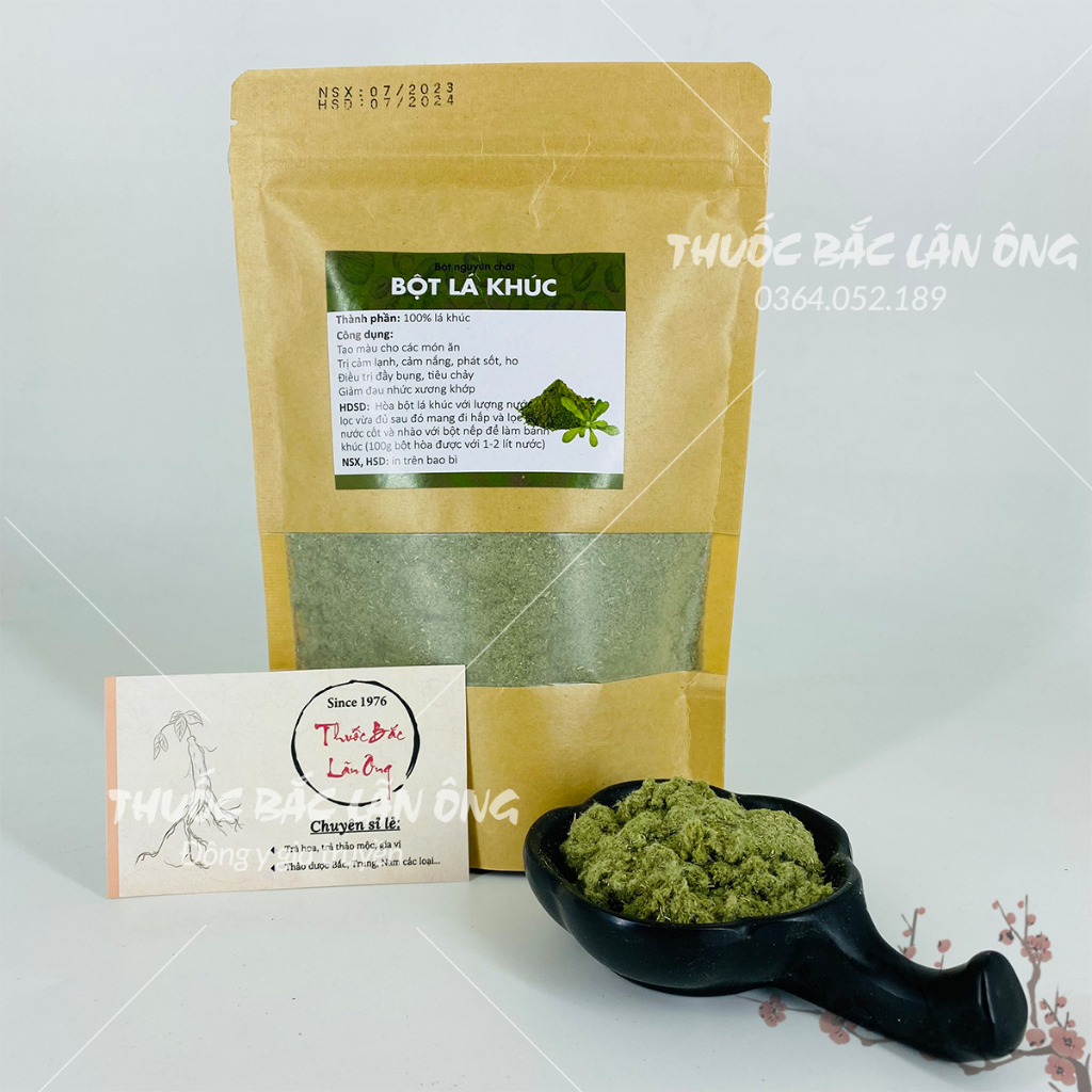 Bột lá khúc nguyên chất 100g  - Lãn Ông