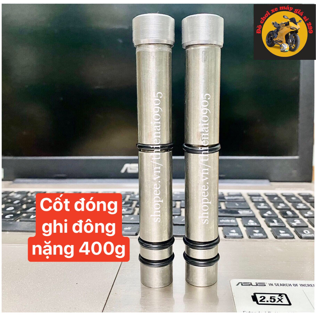 Gù inox + Cốt đóng ghi đông 900g chống rung tay lái