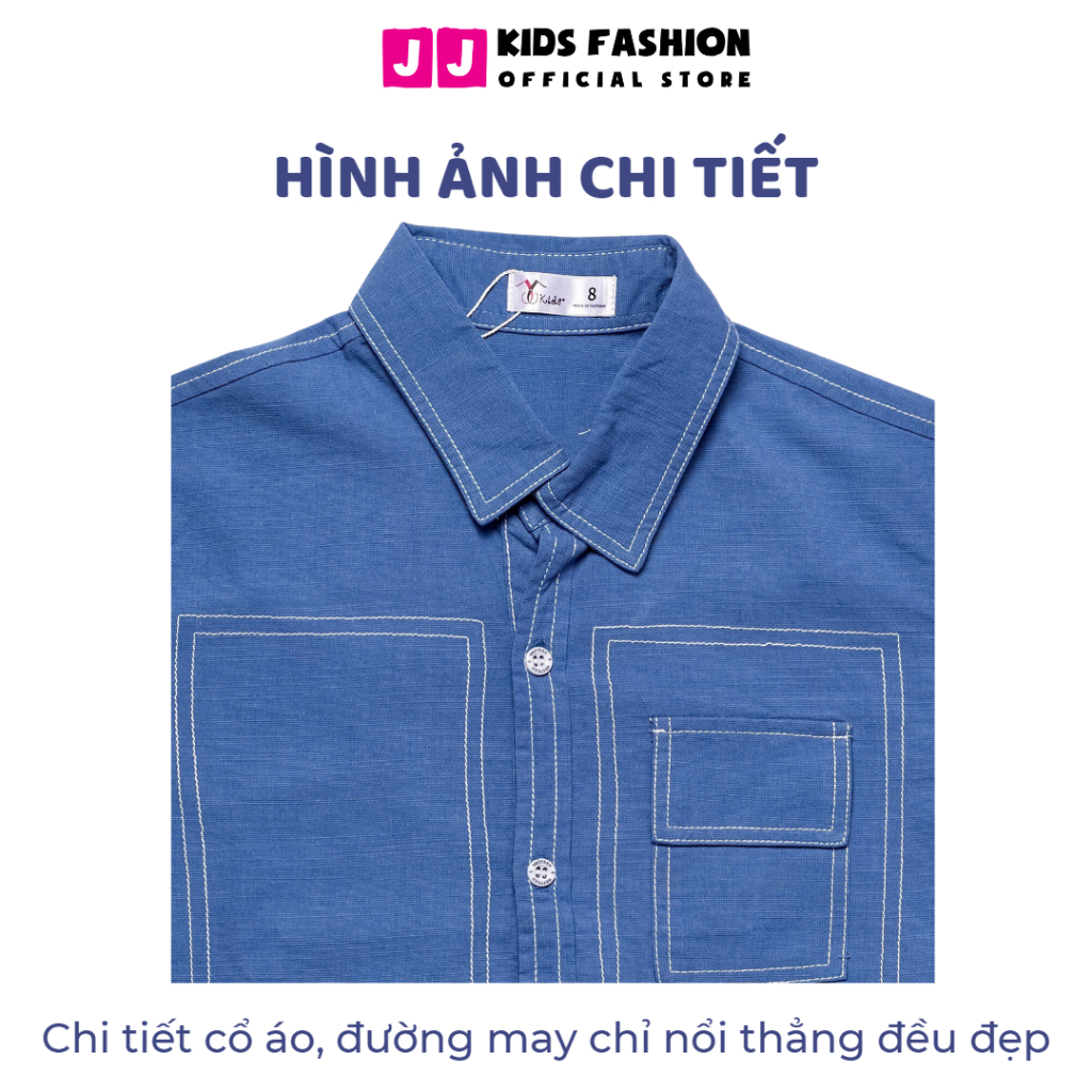 Áo sơ mi cộc tay cho bé trai hàng cao cấp phong cách thời trang Hàn Quốc - JJ Kids Store