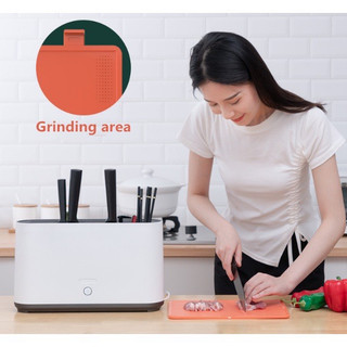 Máy Khử Trùng UV Sấy Khô Dao Thớt tiệt trùng dao thớt thìa đũa dụng cụ ăn uống bằng tia UV giá để tiện lợi VC40