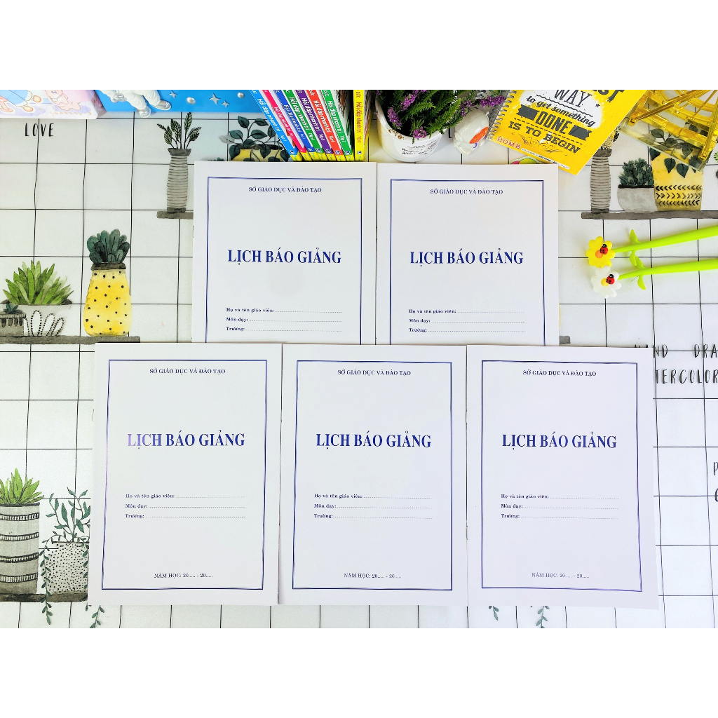 Sách ND - Combo 5 cuốn Lịch báo giảng
