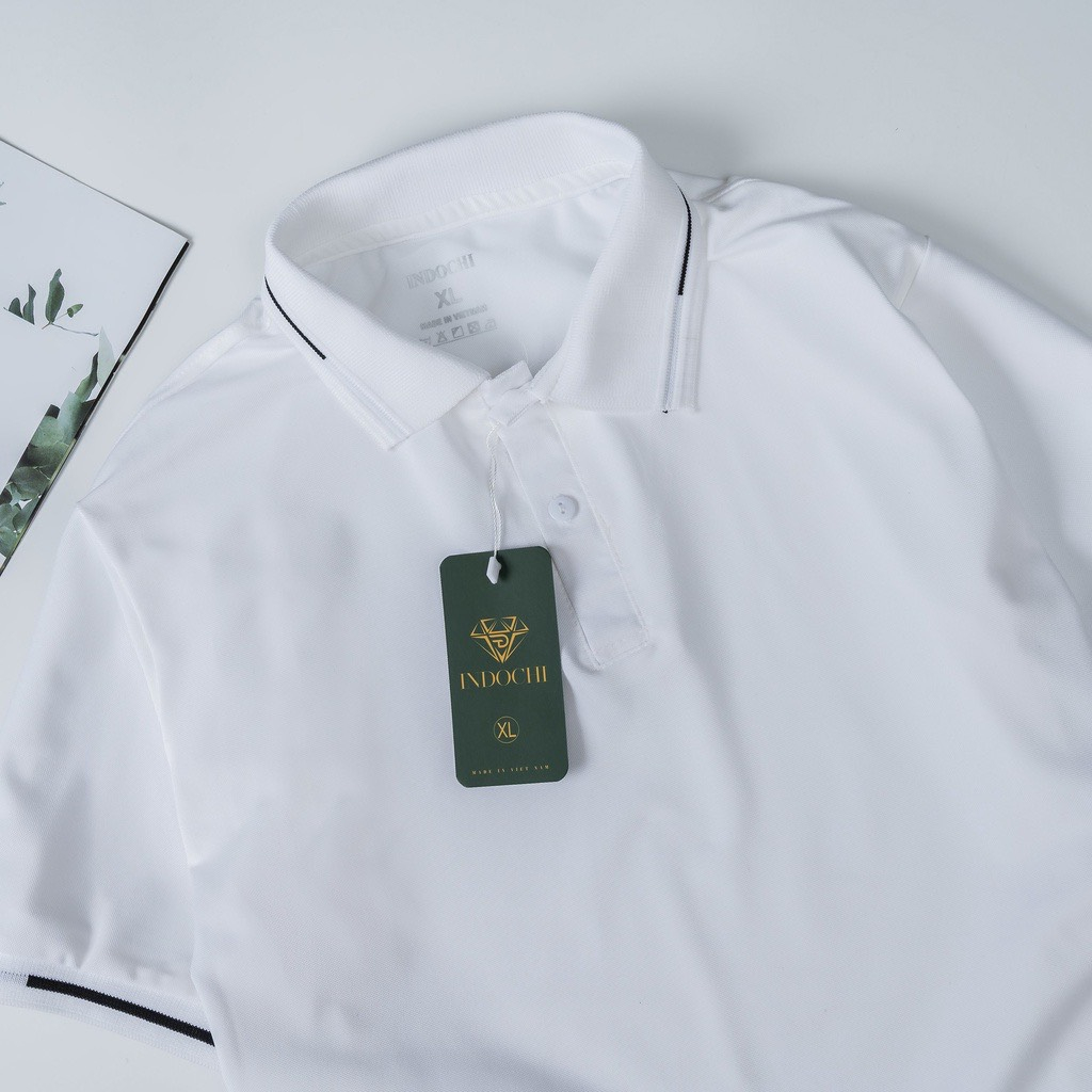 Áo Polo Nam INDOCHI Vải Cá Sấu Cotton Cao Cấp Ngắn Tay Sang Trọng Và Thanh Lịch PL022