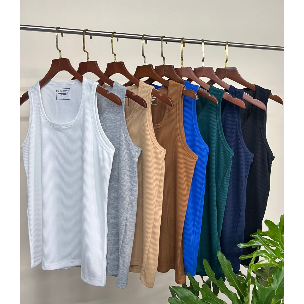 Áo ba lỗ thun gân FLO MENSWEAR Ver2 form body thun lạnh mặc mát