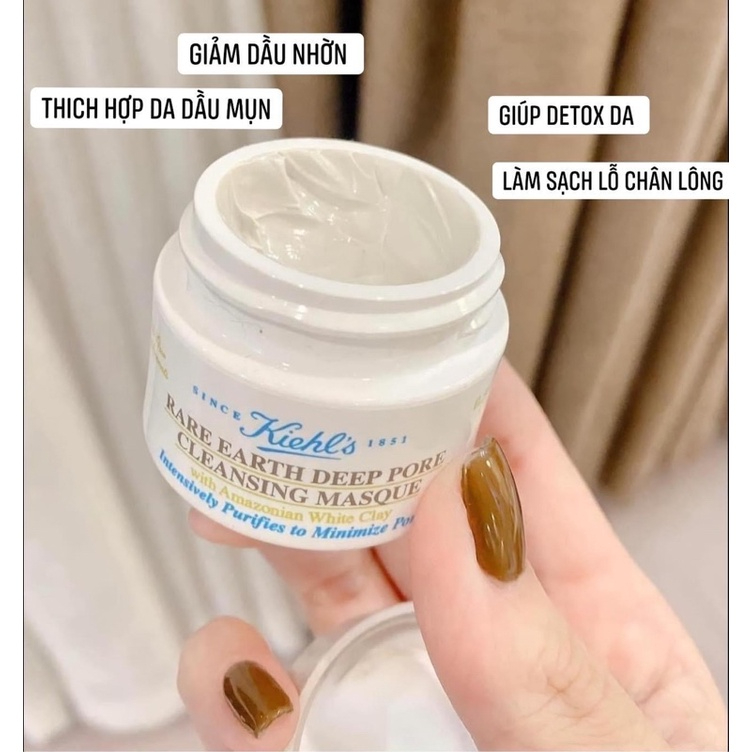 Mặt Nạ Đất Sét Kiehls Rare Earth Deep Pore Cleansing Masque Folio Giúp Loại Bỏ Tạp Chất, Kiềm Dầu, Cho Làn Da Tươi Sáng