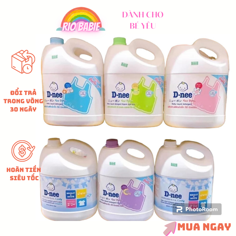 Nước giặt quần áo cho bé d-nee 3000ml, túi 1,4lít