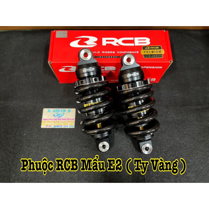 Phuộc RCB MẪu ( E2 Đen Ty Vàng ) Dành Cho Ex2010 / Ex2011 / Ex150 / Ex155 Gắn Như Zin >>>>