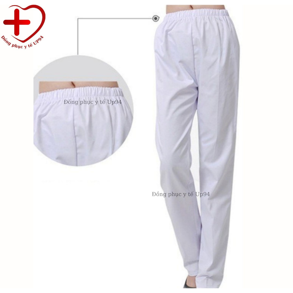 Áo Blouse trắng DÀI TAY dáng ngắn gần ngang đùi cho cả nam và nữ Dành Cho Y Tá, Dược Sĩ, Điều Dưỡng.