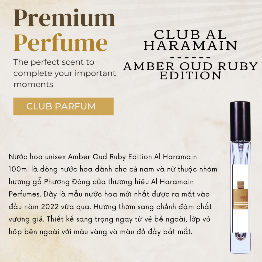 Nước hoa unisex Amber Oud Ruby Edition