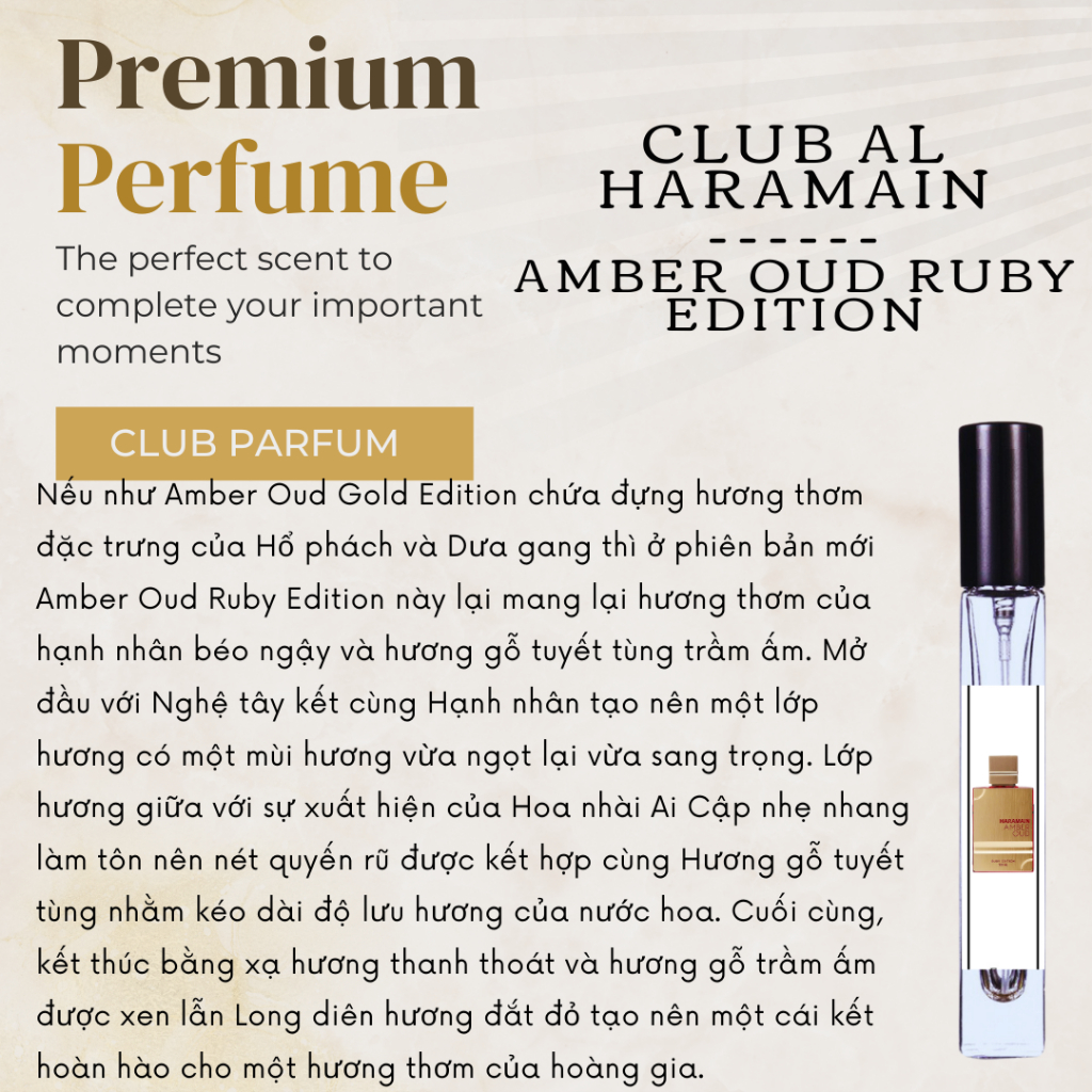 Nước hoa unisex Amber Oud Ruby Edition