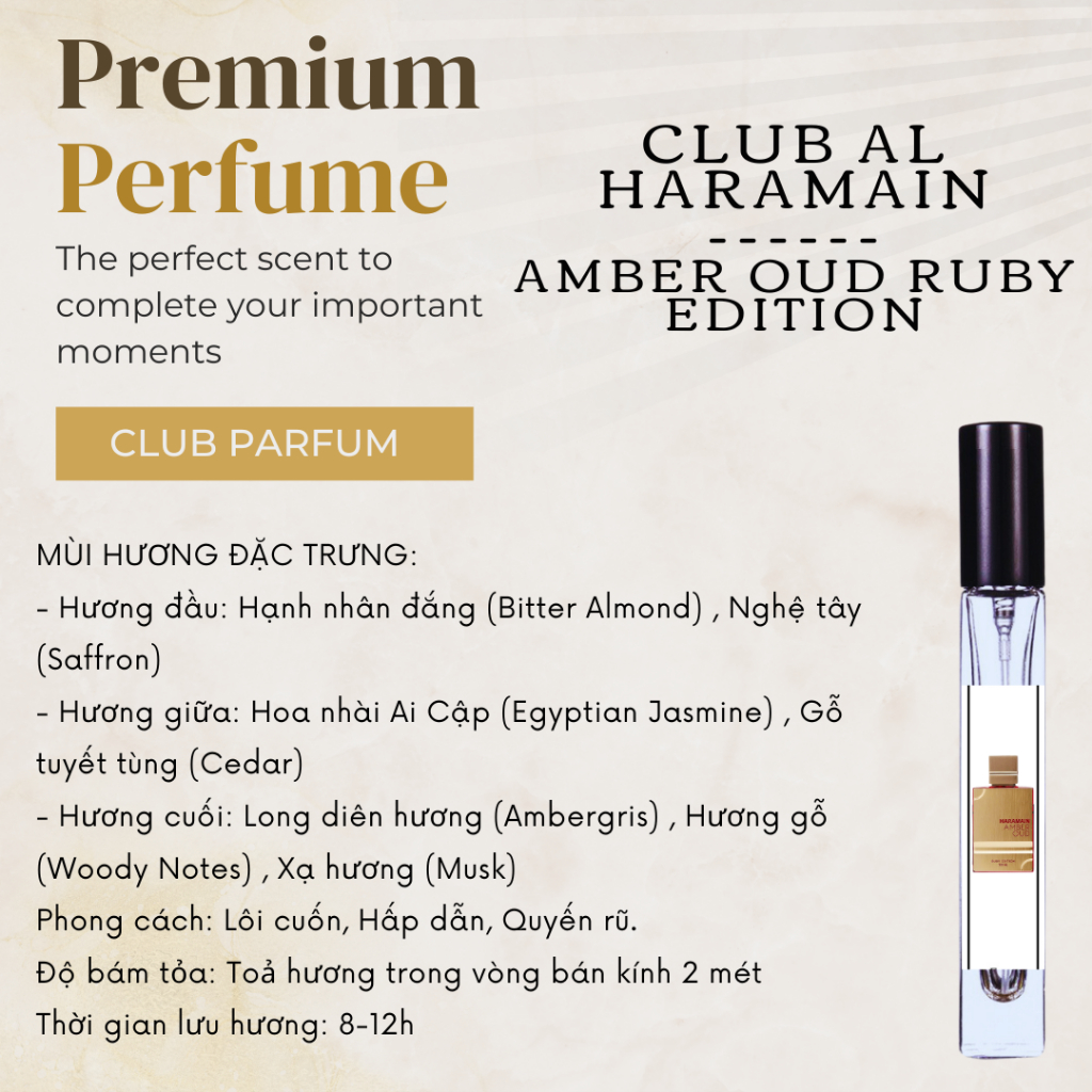 Nước hoa unisex Amber Oud Ruby Edition