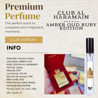 Nước hoa unisex Amber Oud Ruby Edition