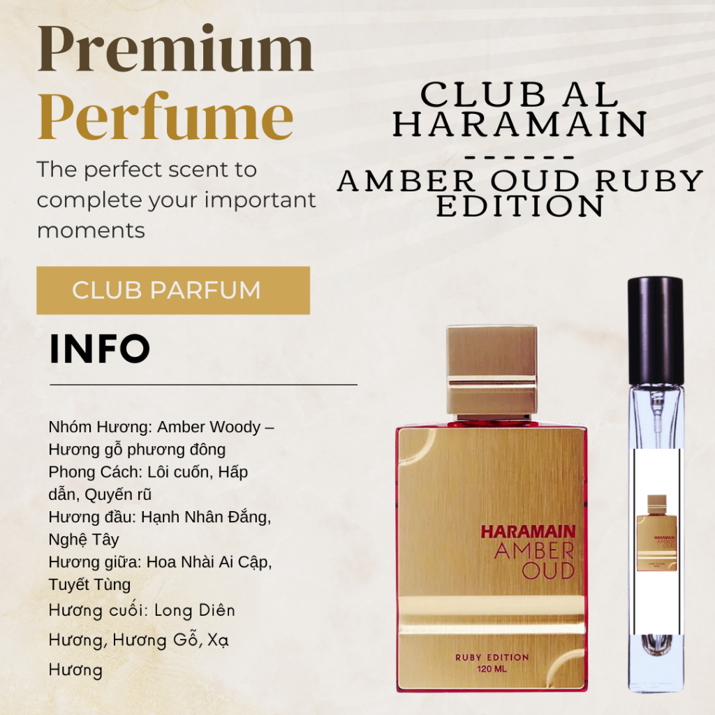 Nước hoa unisex Amber Oud Ruby Edition