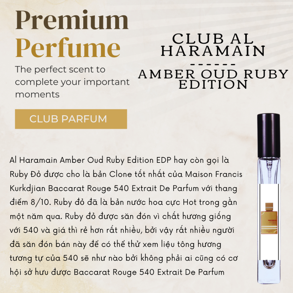 Nước hoa unisex Amber Oud Ruby Edition