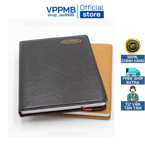 Sổ Classic 6 dày 240 trang,sổ bìa da sang trọng