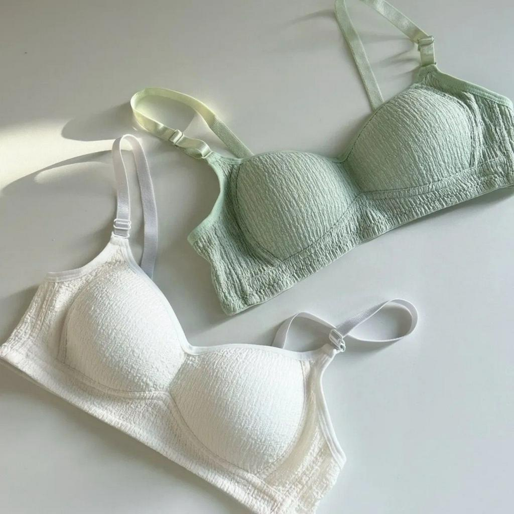 Áo Lót Nữ Kiểu Vân Nổi Tinh Tế Không Gọng Nâng Nhẹ Cup Ngực Nhỏ Form Ôm Dành Cho Học Sinh 132