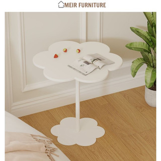 Bàn trà sofa hình bông hoa decor siêu xinh, Bàn cafe chân sắt vững chắc thương hiệu MEIR - AM111