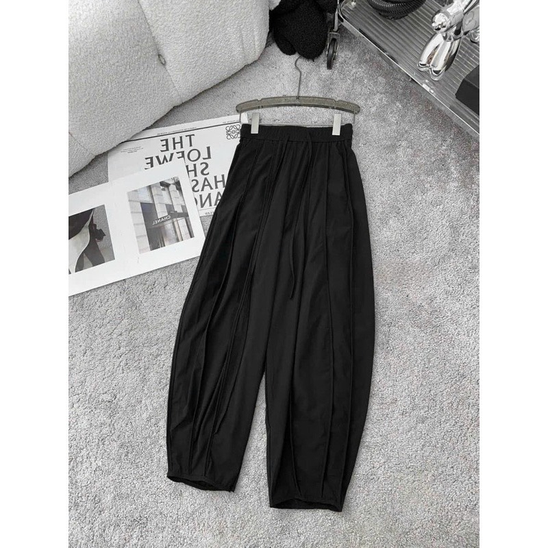 Quần baggy bom gân viền ,lưng chun chất gió dù, dáng bomber HÀNG QC cao cấp