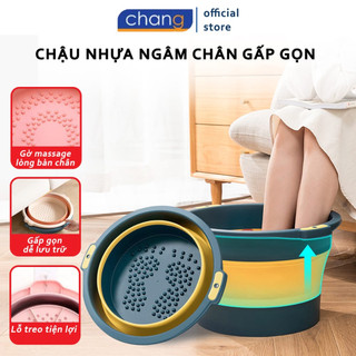 Chậu Ngâm Chân Tròn Gấp Gọn Không Nắp MẪU MỚI , Bồn Ngâm Chân Thiết Kế Nhiều Hạt Massge Giúp Giảm Tê Buốt