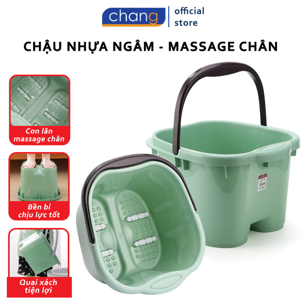 Chậu Ngâm Chân Có Con Lăn Massage Lòng Bàn Chân, Chậu Nhựa Ngâm Massage Chân Tiện Lợi