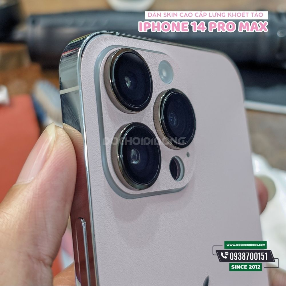 Miếng dán PPF skin cao cấp khoét táo đổi màu mặt lưng bảo vệ iPhone 14 Pro Max