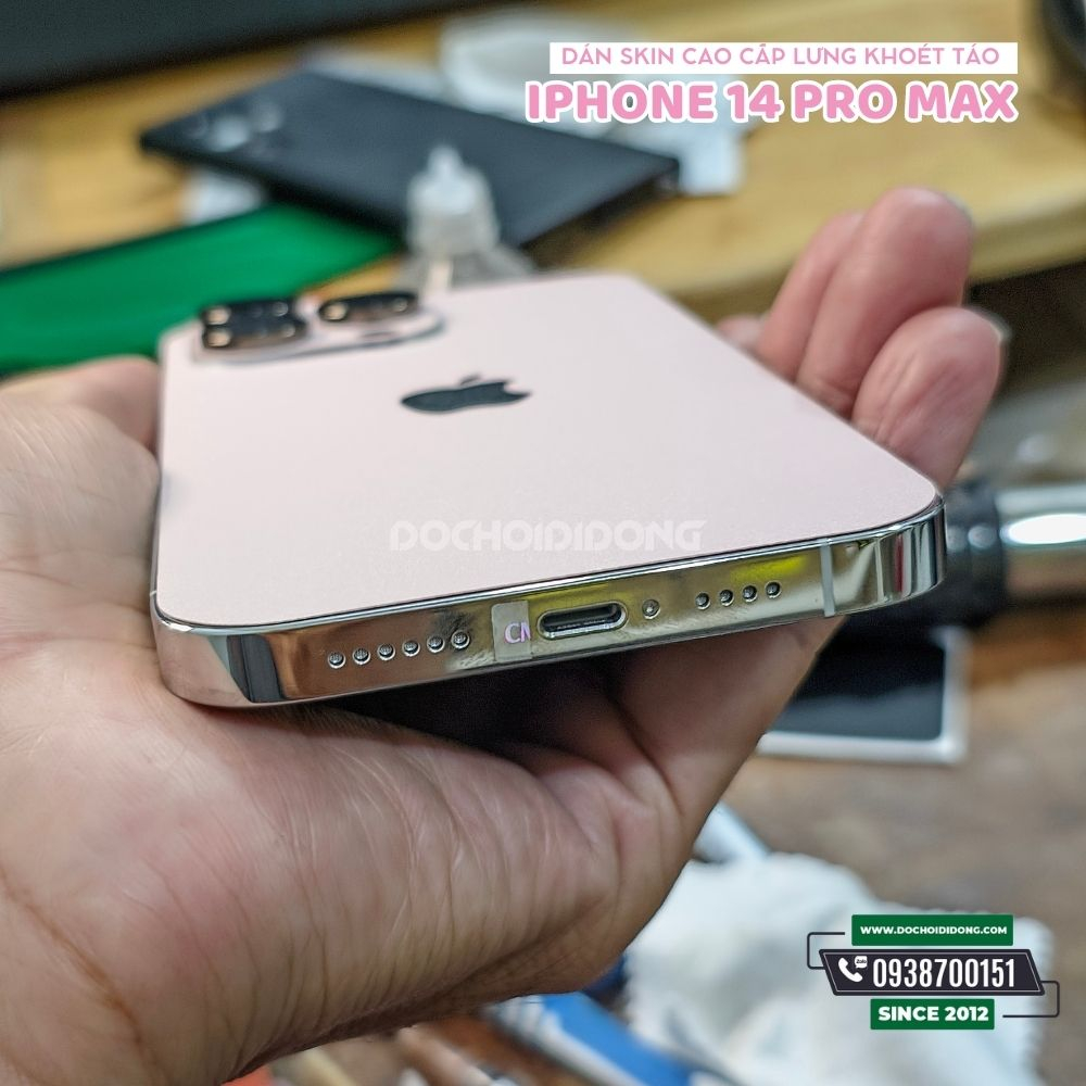 Miếng dán PPF skin cao cấp khoét táo đổi màu mặt lưng bảo vệ iPhone 14 Pro Max