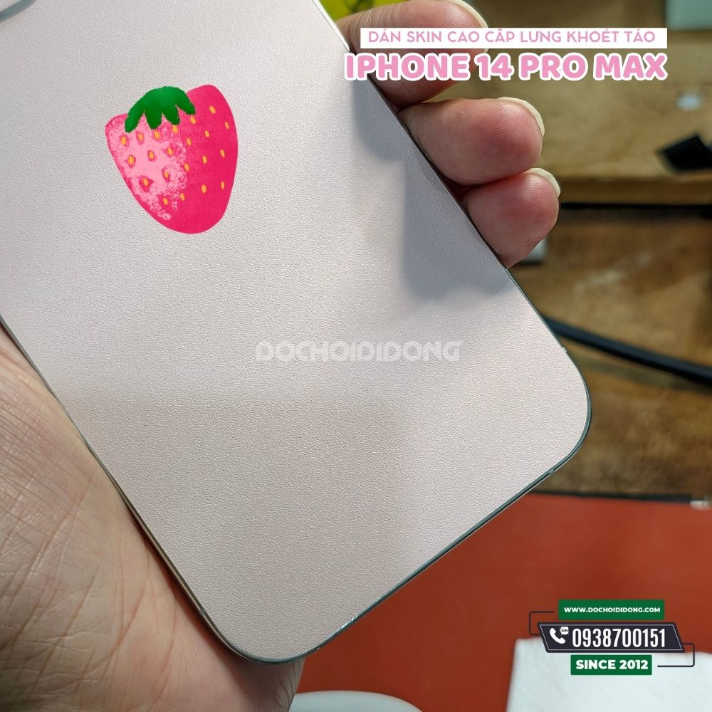 Miếng dán PPF skin cao cấp khoét táo đổi màu mặt lưng bảo vệ iPhone 14 Pro Max