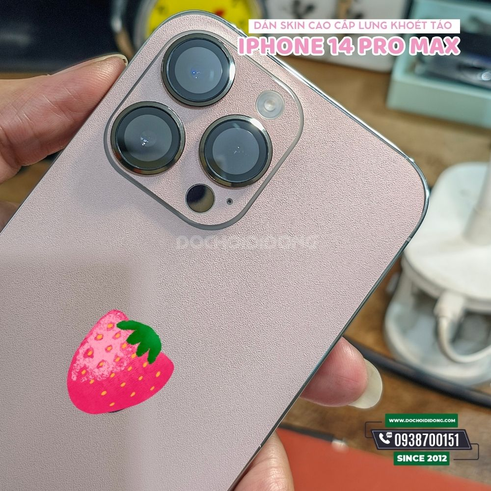 Miếng dán PPF skin cao cấp khoét táo đổi màu mặt lưng bảo vệ iPhone 14 Pro Max