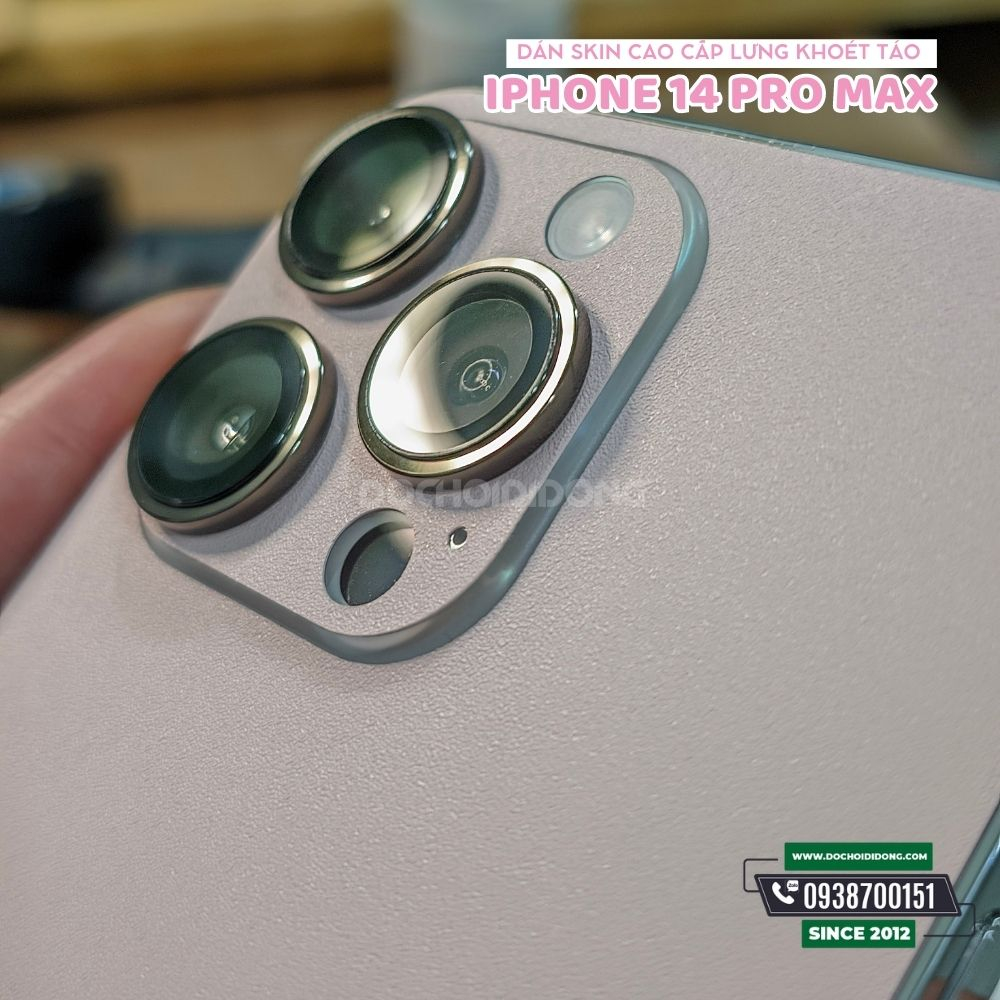 Miếng dán PPF skin cao cấp khoét táo đổi màu mặt lưng bảo vệ iPhone 14 Pro Max