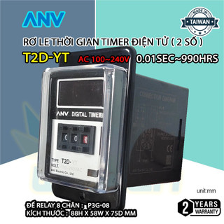 Rơ Le Thời Gian Timer Điện tử (2 số) 0.01sec~990hrs