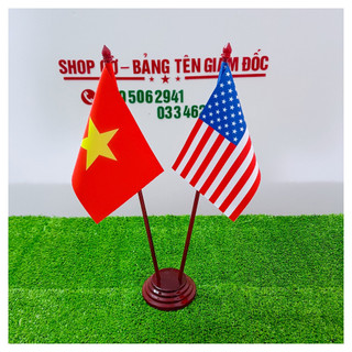 Cờ để bàn việt nam mỹ đế gỗ