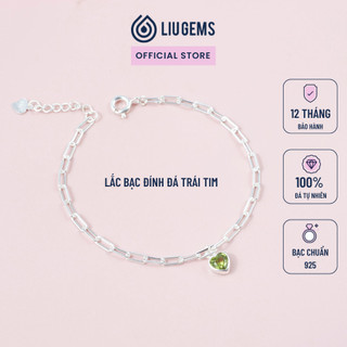 Lắc Tay Bạc 925 Nữ Đính Charm Trái Tim Facet Xinh Xắn, Thời Trang VB21