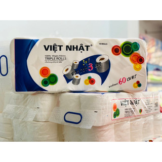 Bịch giấy vệ sinh Việt Nhật 10 cuộn có lõi/không lõi