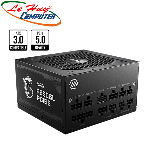Nguồn máy tính MSI MAG A850GL PCIE5 850W 80 Plus Gold full modular