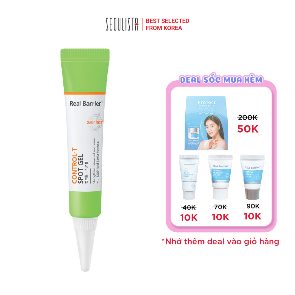 Gel hỗ trợ giảm mụn và kiểm soát bã nhờn REAL BARRIER Control-T Spot Gel