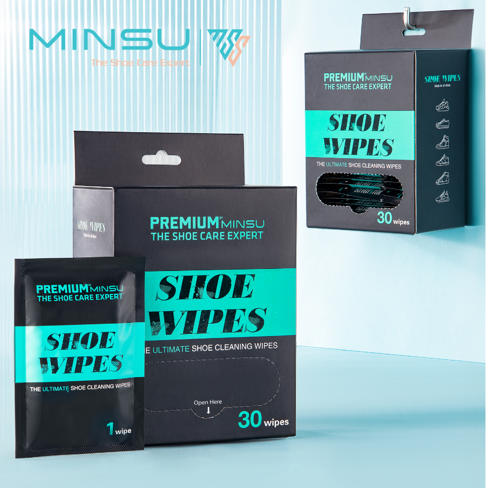 Khăn Lau Giày Khẩn Cấp Shoe Wipes MINSU M2855 Nhỏ Gọn, Tiện Lợi Chuyên Dùng Vệ Sinh Cho Giày Thể Thao Sneaker, Da Lộn