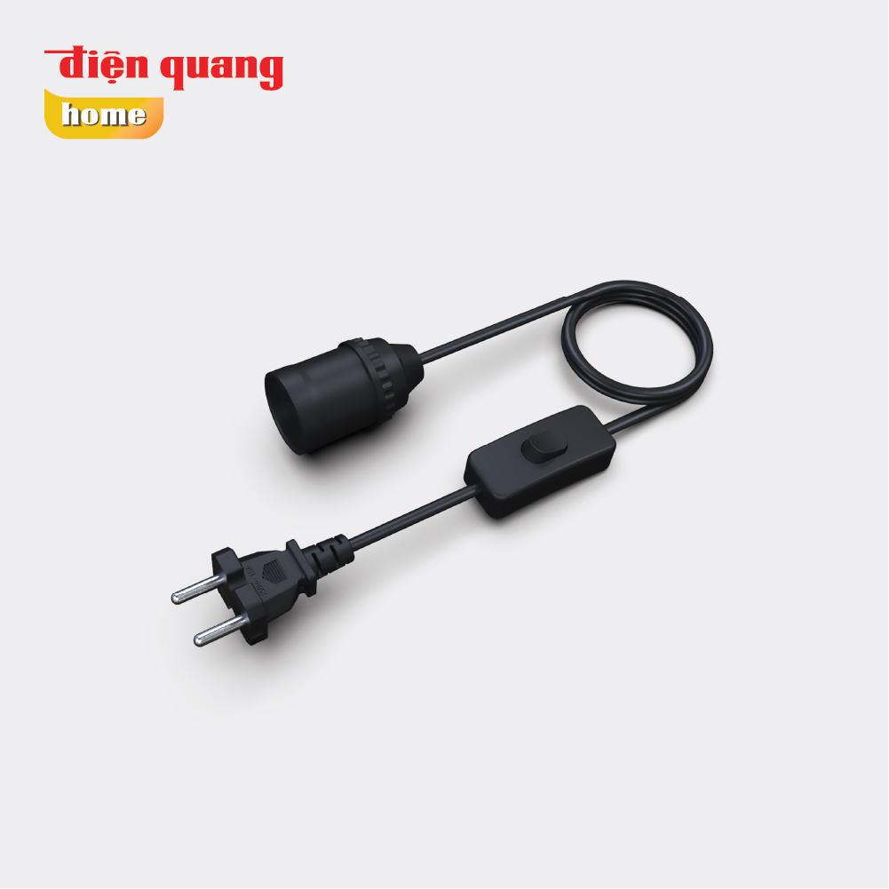 Chuôi đèn liền công tắc Điện Quang ĐQ LH E27 - Chiều dài 3m/5m/10m