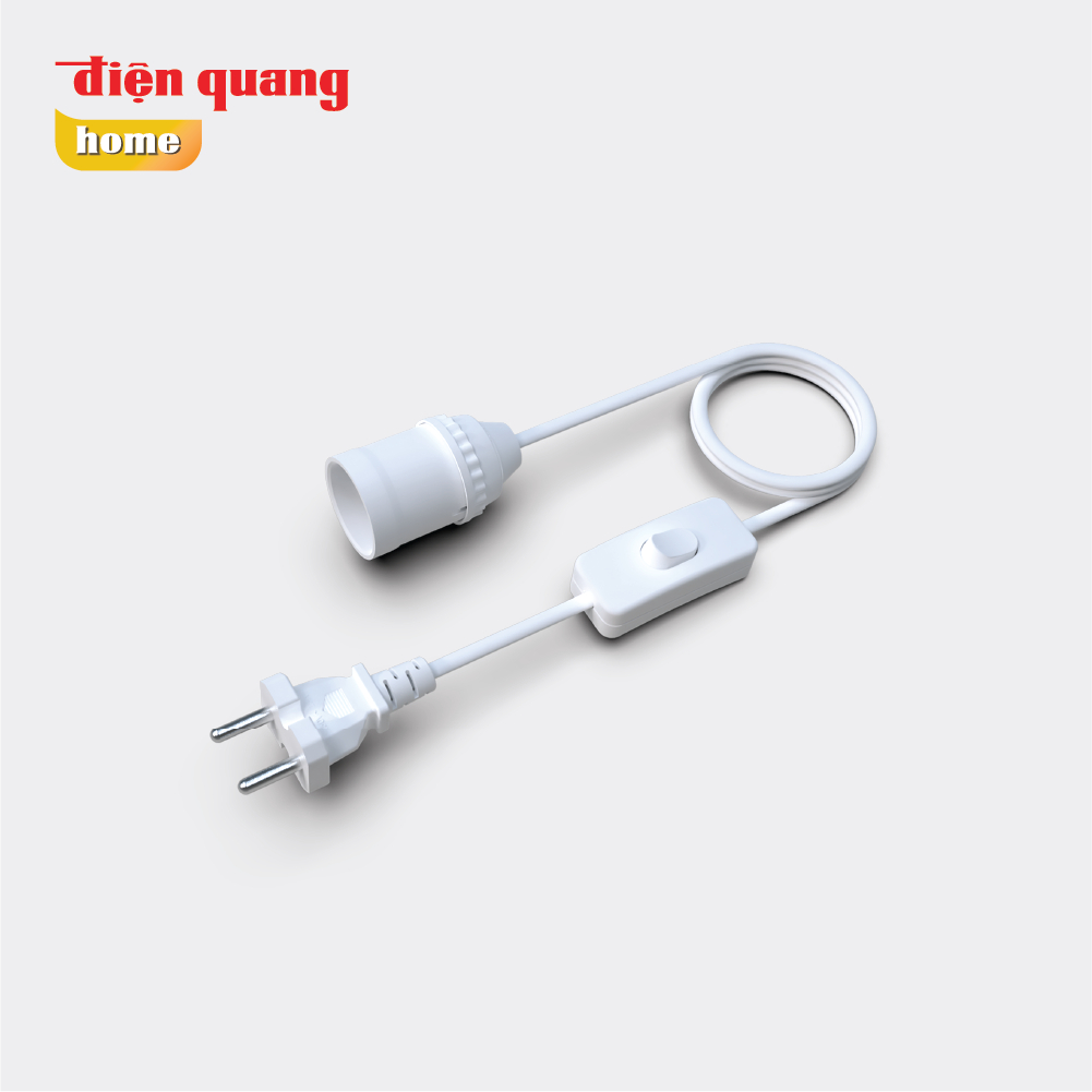Chuôi đèn liền công tắc Điện Quang ĐQ LH E27 - Chiều dài 3m/5m/10m
