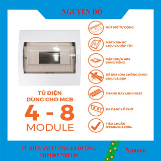 Tủ điện âm tường 4- 8 đường nanoco ndp108p/ndp108 là sản phẩm hiệu quả và tiện lợi.