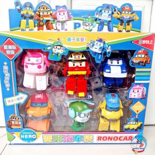 Bộ 6 biệt đội Robocar Poli biến hình