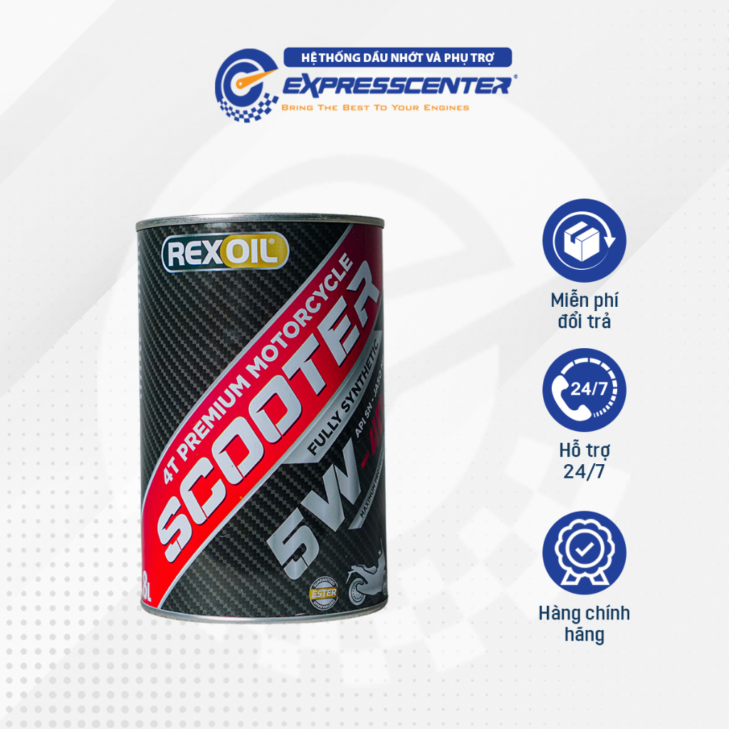 Dầu Nhớt Xe Tay Ga Rexoil Scooter 5W40 1L