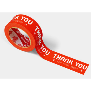 1 cuộn băng keo màu cam in chữ thank you