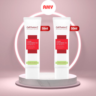 Kem chống nắng Cell Fusion C Xanh Mẫu Mới Cho Da Dầu Mụn Clear Sunscreen 100 SPF50+ PA +++