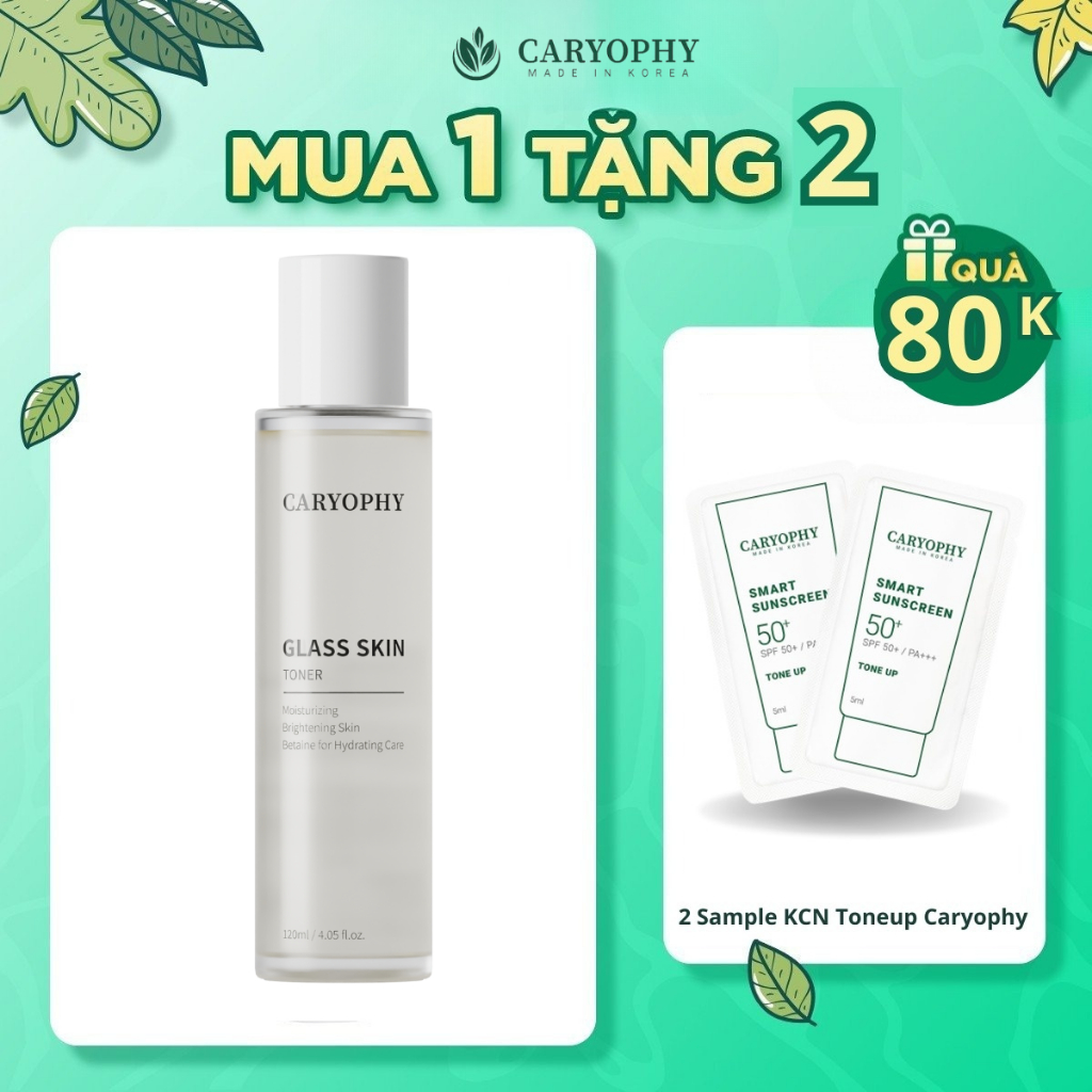 Nước Hoa Hồng Toner Caryophy Glass Skin Sáng Bóng Và Ẩm Mịn 120ml