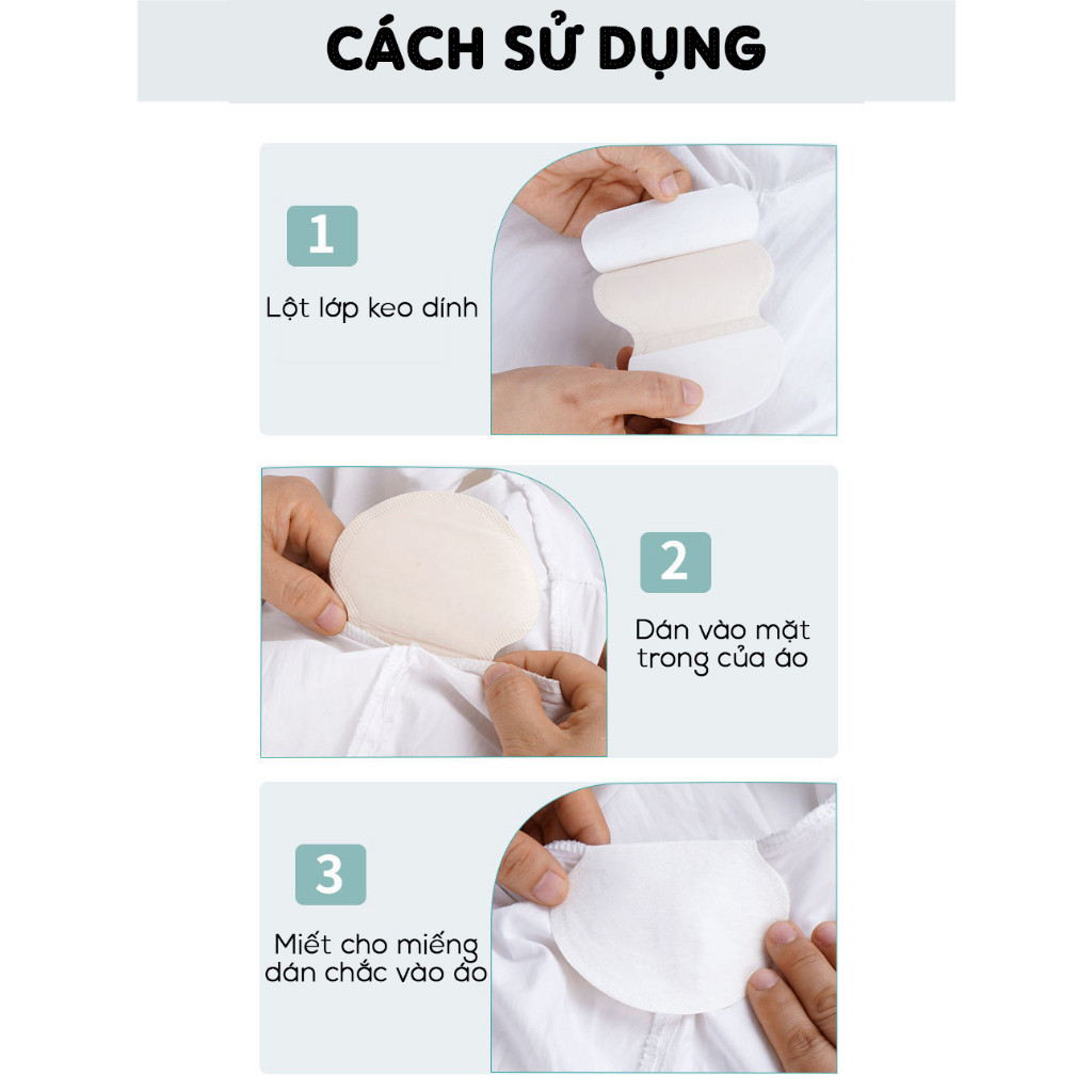 Hộp 40 Miếng Dán Thấm Hút Mồ Hôi Nách P98 - Hạn Chế Thấm Hút Mồ Hôi Nách