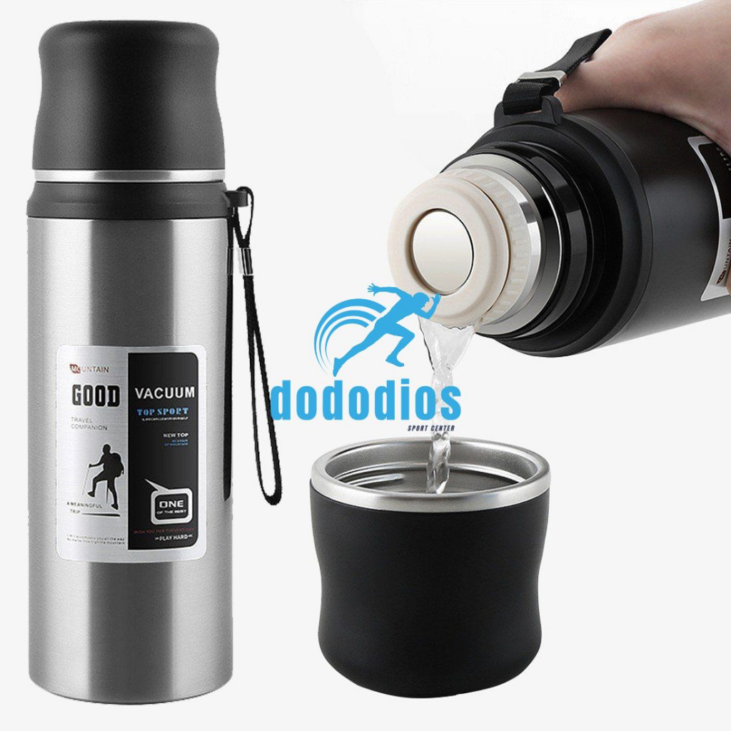 Bình giữ nhiệt dododios 800ml LHC6180 Vacuum Bottle - Hàng chính hãng, có bấm nút uống trực tiếp, dây treo xách