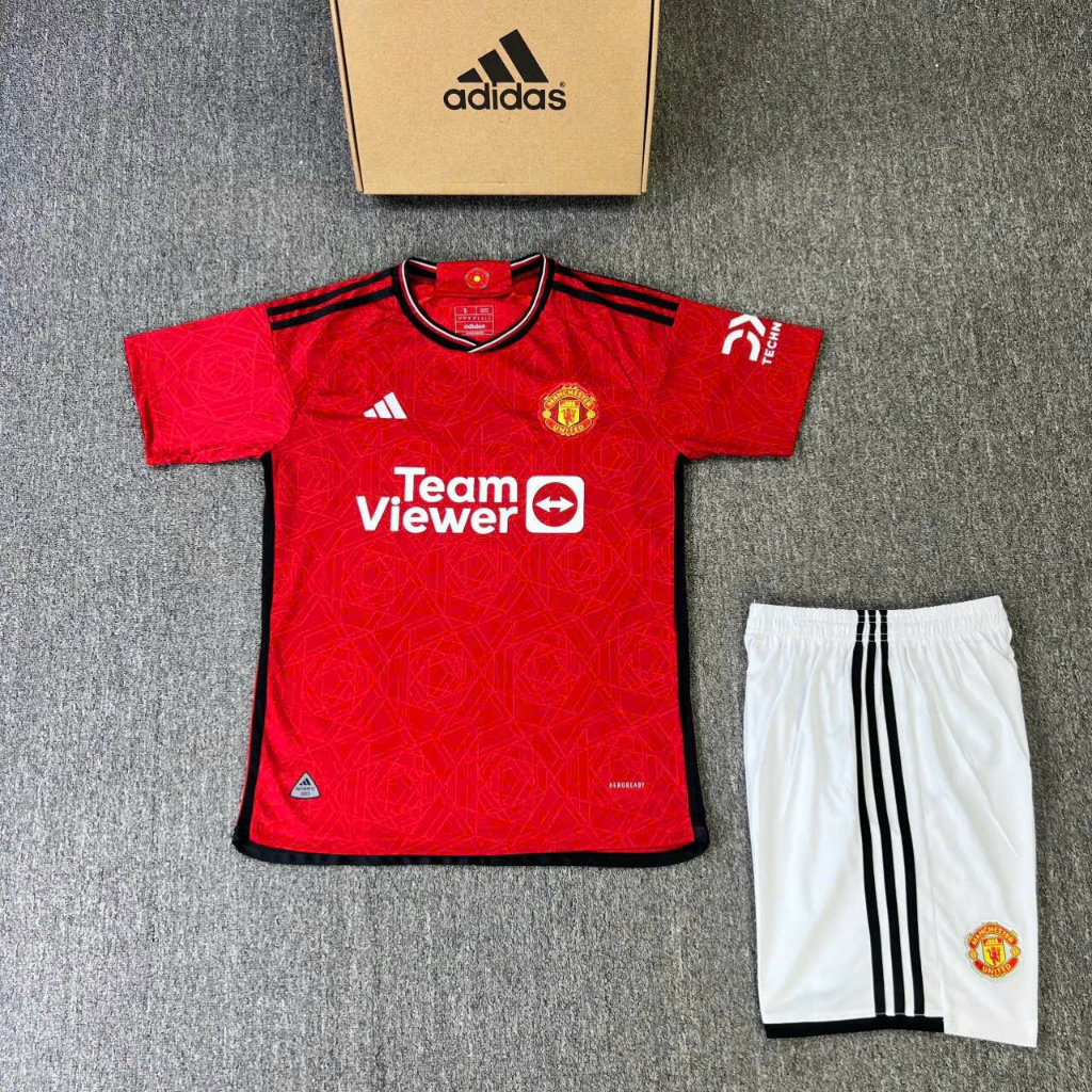 Áo Bóng Đá CLB Manchester - United, Áo Đá Banh Mu Sân Nhà 23/24 - Vải Polyester Gai Thái