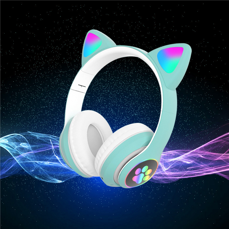 Tai Nghe Mèo SNT-28 Bluetooth Chụp Tai, Headphone Tai Mèo Dễ Thương Có Mic, Âm Bass Mạnh Mẽ Bảo Hành 12 Tháng