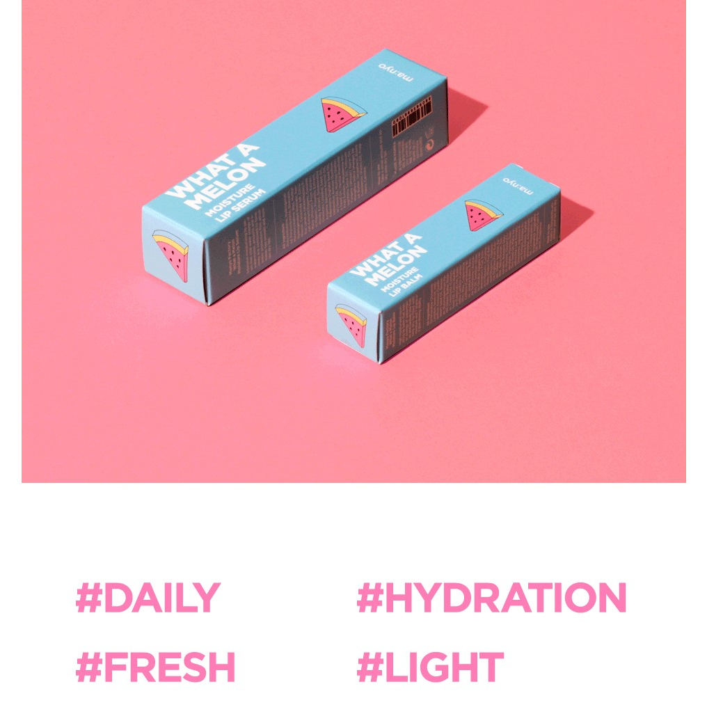 Son dưỡng môi ma:nyo What a Melon Moisture Lip Balm 4g cung cấp độ ẩm cho đôi môi căng bóng