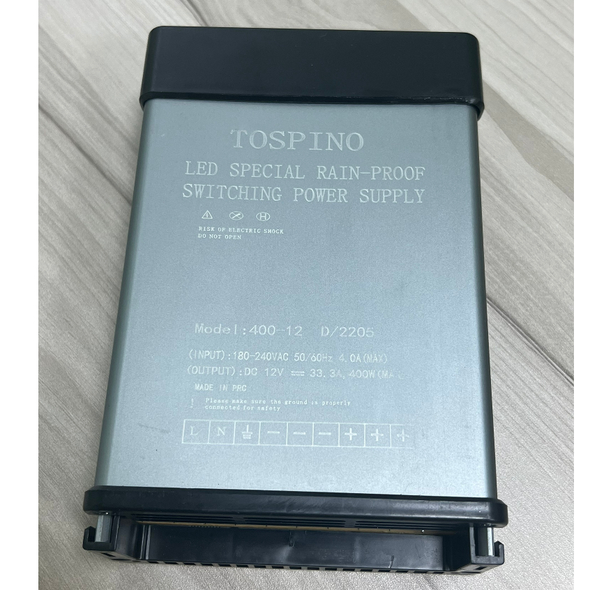 Nguồn Led 12V 33A 400w vỏ nhôm ngoài trời,Nguồn chống nước siêu bền,chất lượng cao,vượt trội
