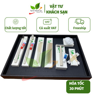 Bộ Amenities lúa mạch HỘP giấy trắng núi xanh cho khách sạn, resort, homestay, villa,... VẬT TƯ KHÁCH SẠN, nhận in logo